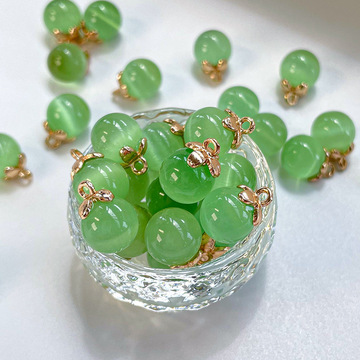 黑斑马猫眼石玉石国风旗袍汉服新中式衬衫毛衣花托纽扣有脚纽扣