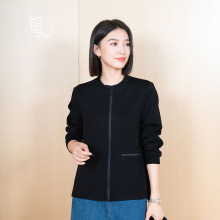 YUN韫冬季新款女装百搭简约休闲拉链短外套女秋季长袖棒球服棉衣
