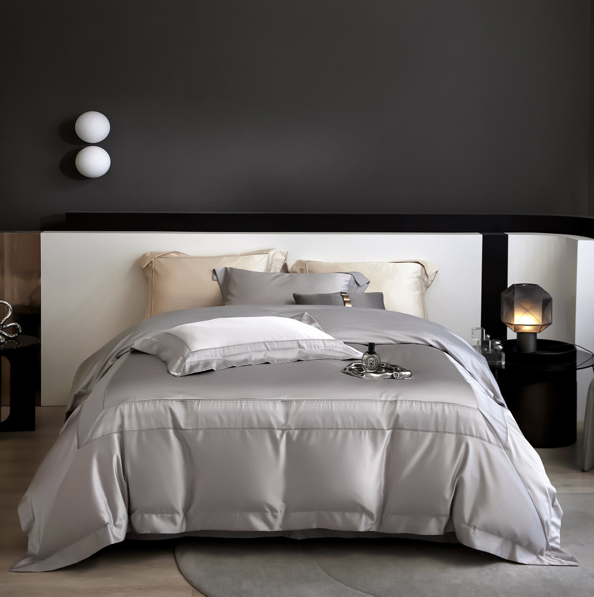 长绒棉提花四件套被套床单床上用品高档轻奢别墅乔迁礼纯棉全棉4