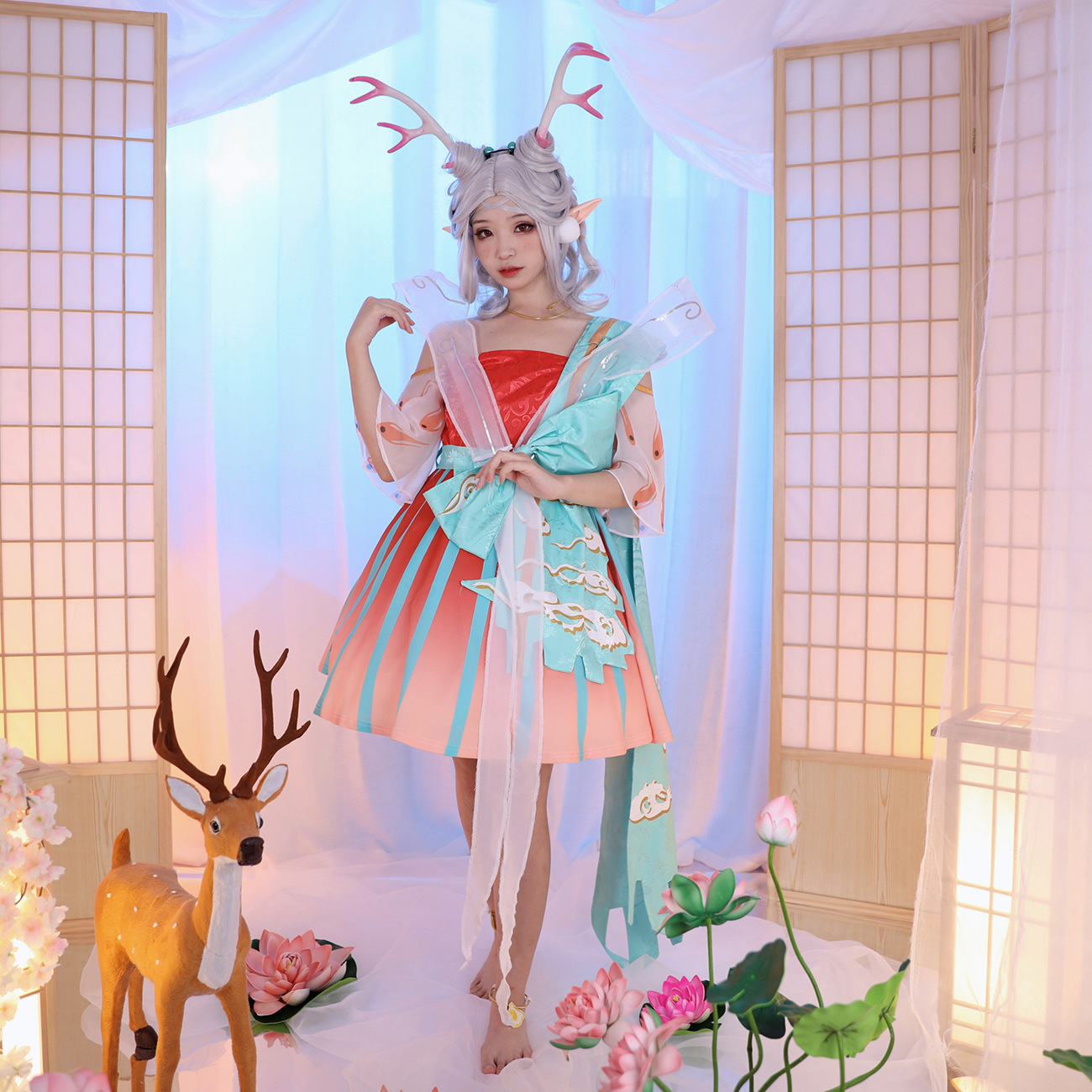 王者荣耀cos瑶妹遇见神鹿cosplay服可爱古风汉服游戏动漫皮肤服装