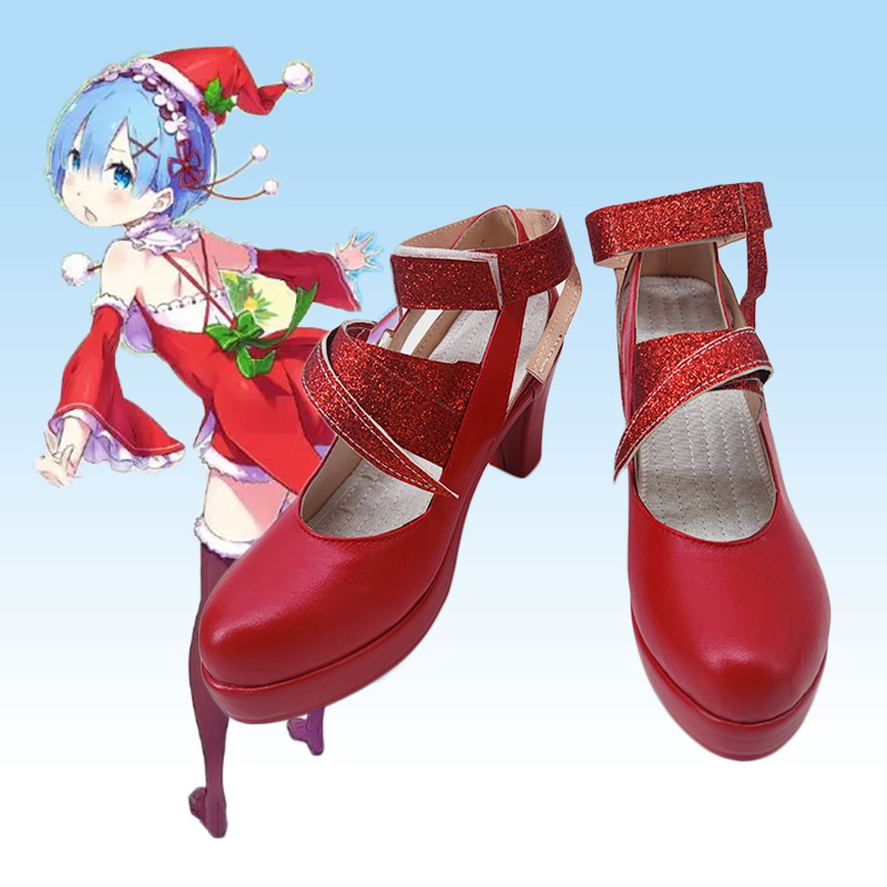 420从零开始的异世界生活蕾姆圣诞cos鞋cosplay鞋动漫展演出-阿里巴巴
