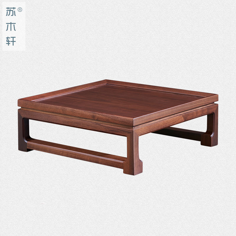 新中式实木炕几黑胡桃木飘窗小茶桌炕桌窗台日式榻榻米茶几yk03