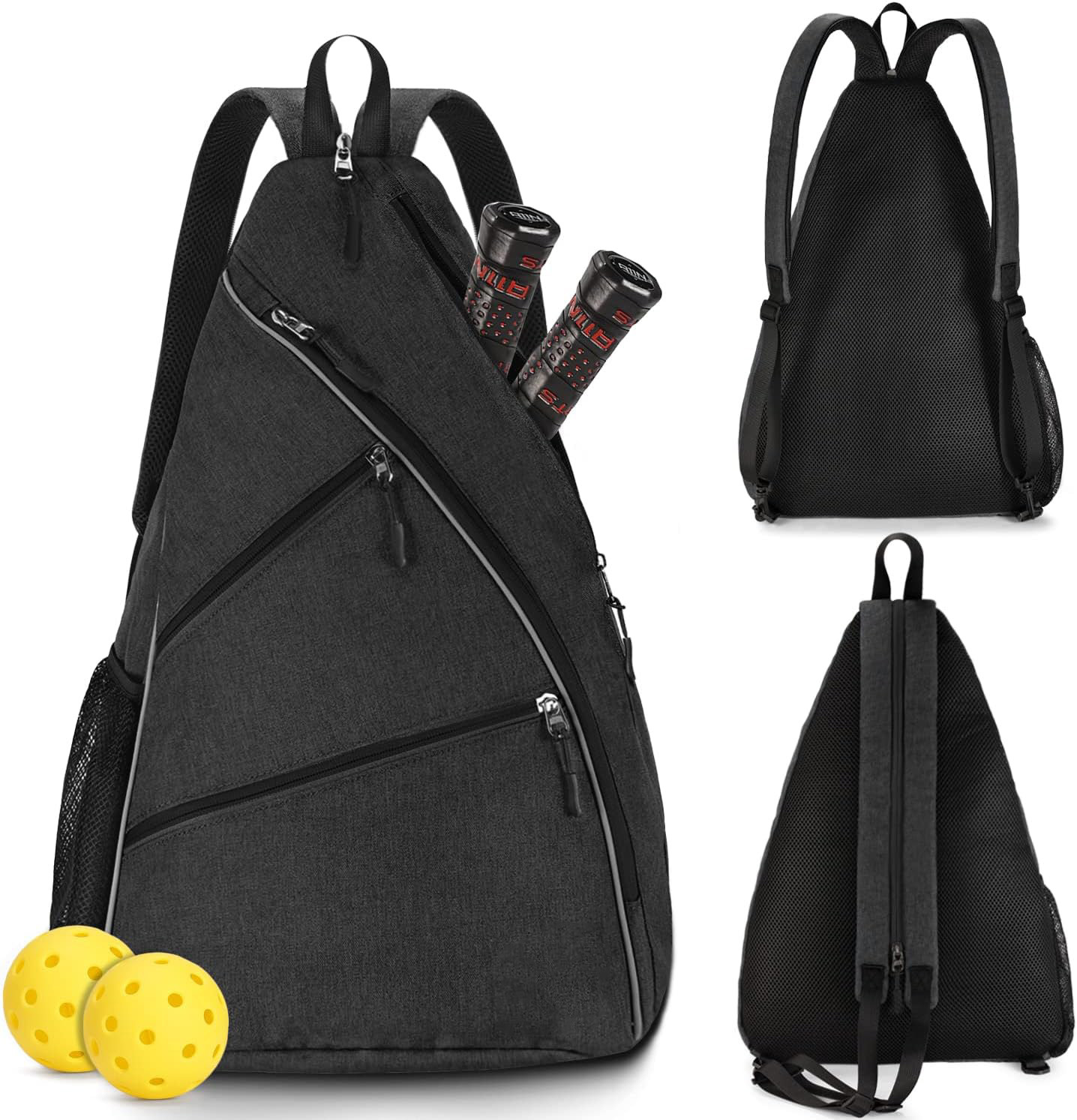 跨境户外匹克球包内置围栏挂钩可调节肩带空气网衬垫双肩网球包