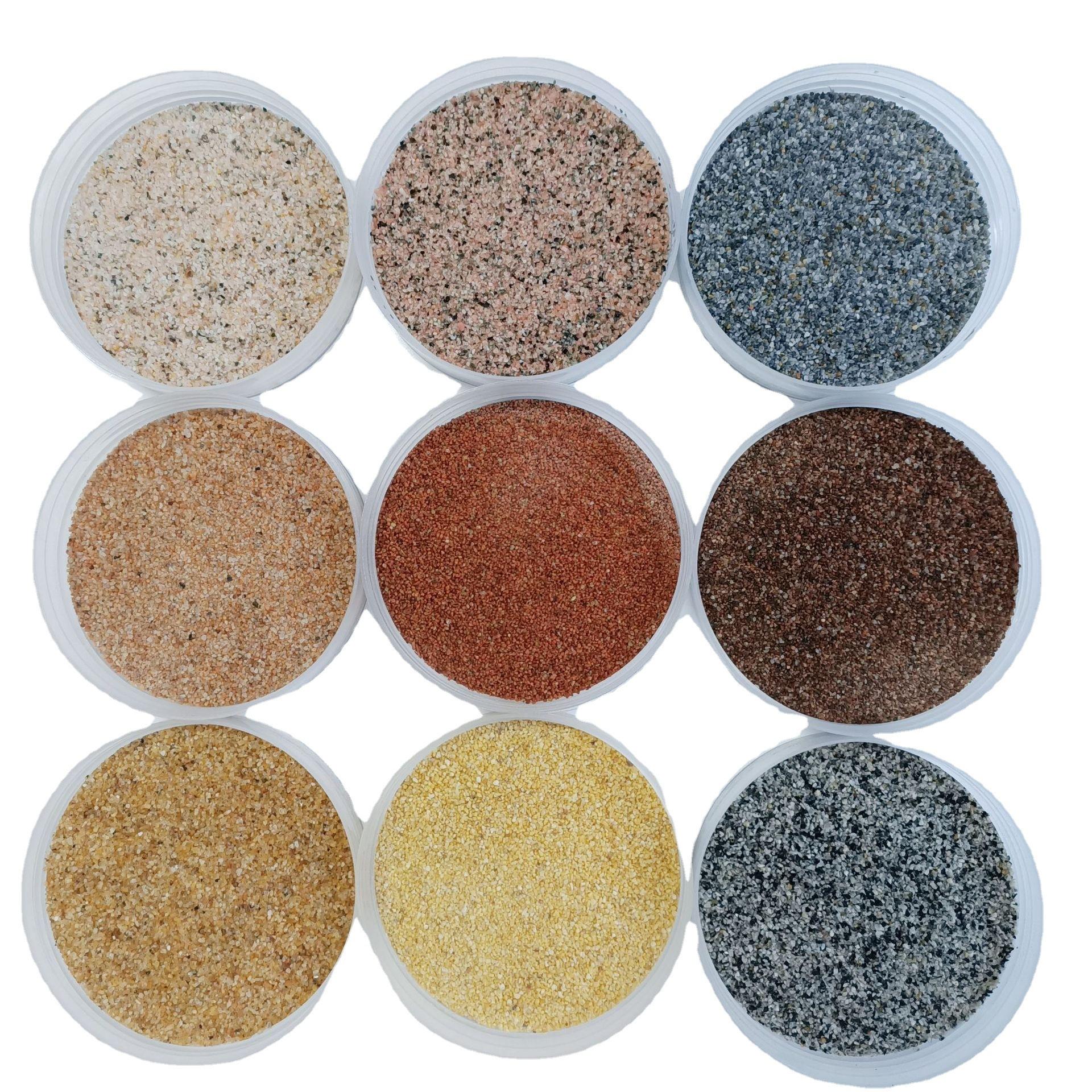 原色彩砂 工程真石漆 环氧自流平儿童娱乐彩砂红黄灰粉蓝砂