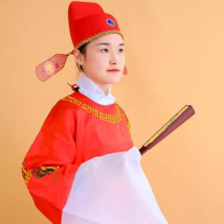 古装影视状元服装女驸马状元服博饼财神爷演出服装女驸马衣服刺绣