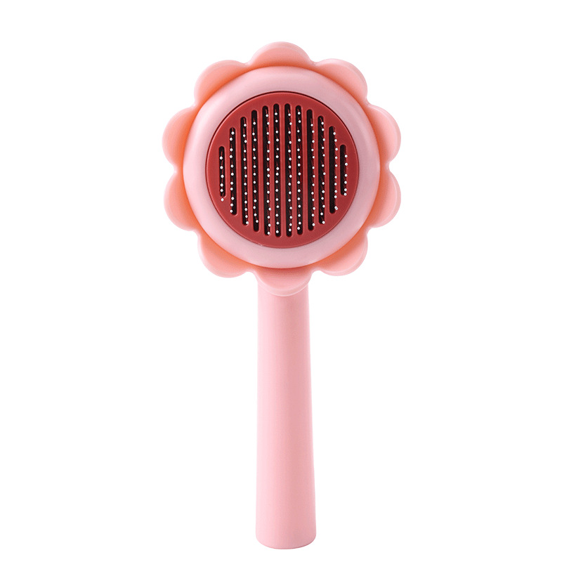 New Sunflower Sunflower Pet Hair Removal Knot Comb One-Click Hair Removal Dog Comb Cat Hair Removal Comb