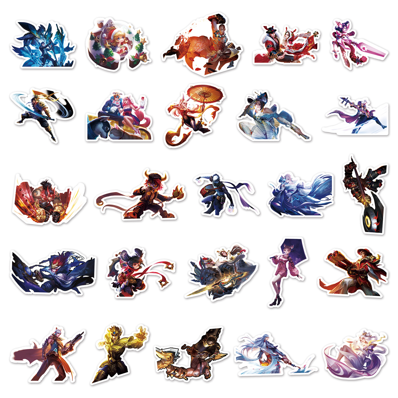 50张王者荣耀涂鸦贴纸 个性游戏diy手账本笔记本滑板行李箱贴纸