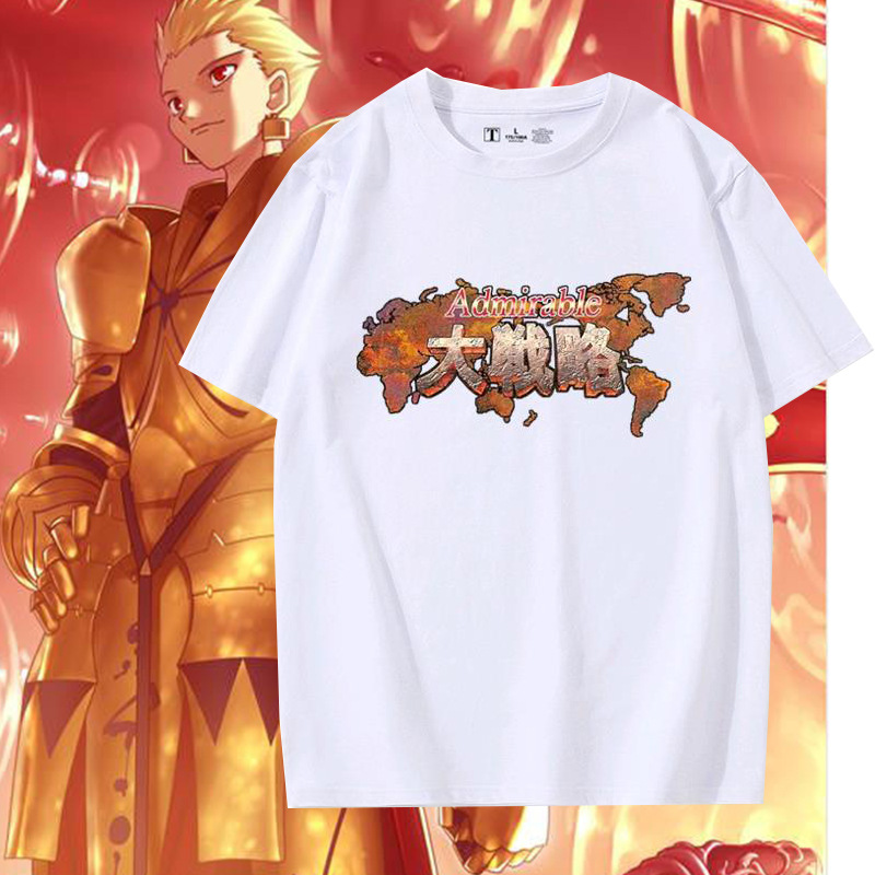 fate zero圣杯战争大战略t恤征服王亚历山大帝短袖伊斯坎达尔衣服