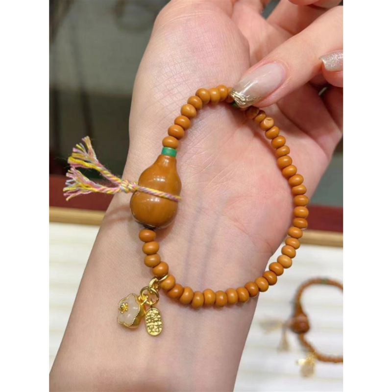 原创设计橄榄核单圈手链搭配橄榄核葫芦文玩时尚饰品佛珠手串t821