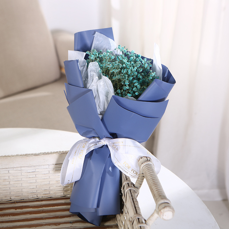 满天星干花花束网红手提礼袋带灯成品花束送闺蜜女友母亲节礼物