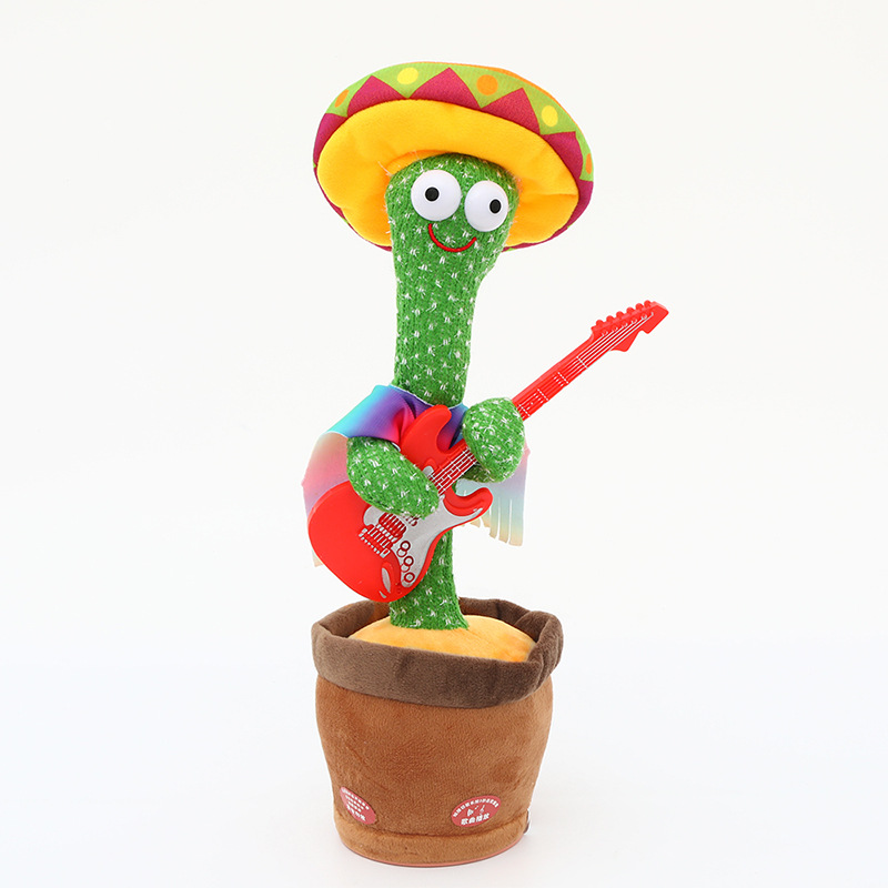 Tiktok Same Style Internet Celebrity Dancing Twisted Cactus Amazon Enchanting Plush Toy That Can Sing and Learn to Speak