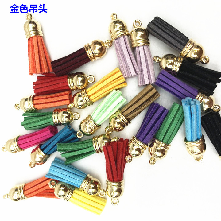 Factory in Stock 3.5cm Korean Velvet Tassel Bag Ornaments Diy Colorful Mixed Color Tassel Tassel Decorative Pendant