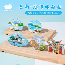 猫的天空之城城市冰箱贴云南洱海大理丽江旅游纪念品文创礼物徽章