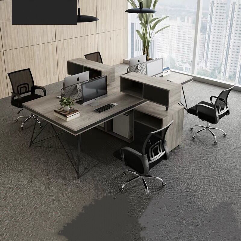 4-person staff office desk and chair combination staff desk four-seat computer desk simple modern office furniture