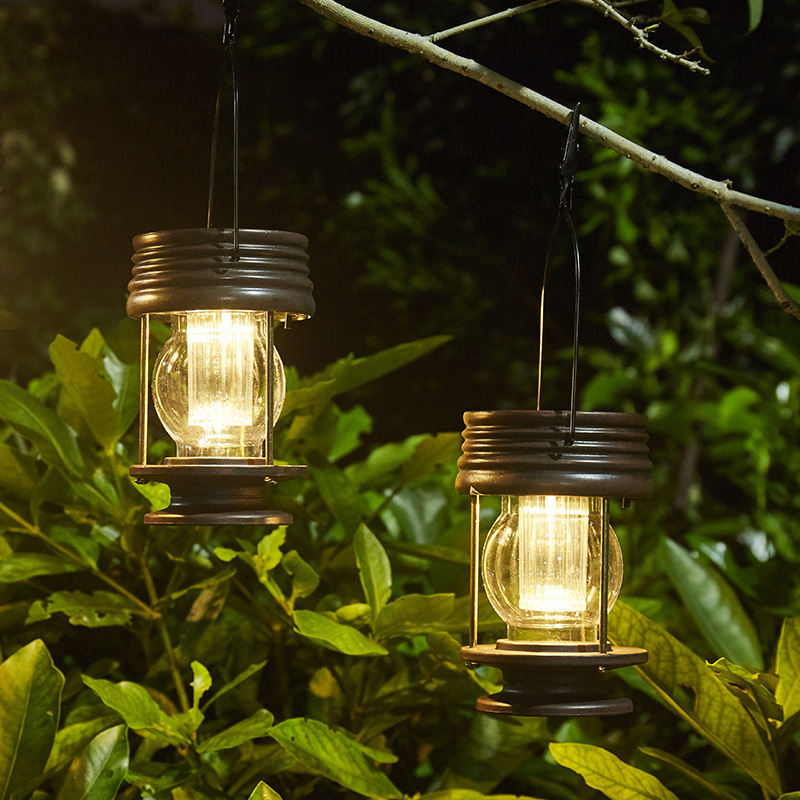 户外复古马灯太阳能灯别墅灯草坪灯吊挂灯花园装饰灯庭院灯露营