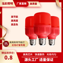 led灯笼灯泡5W 10W 15W红色灯泡led红色高富帅