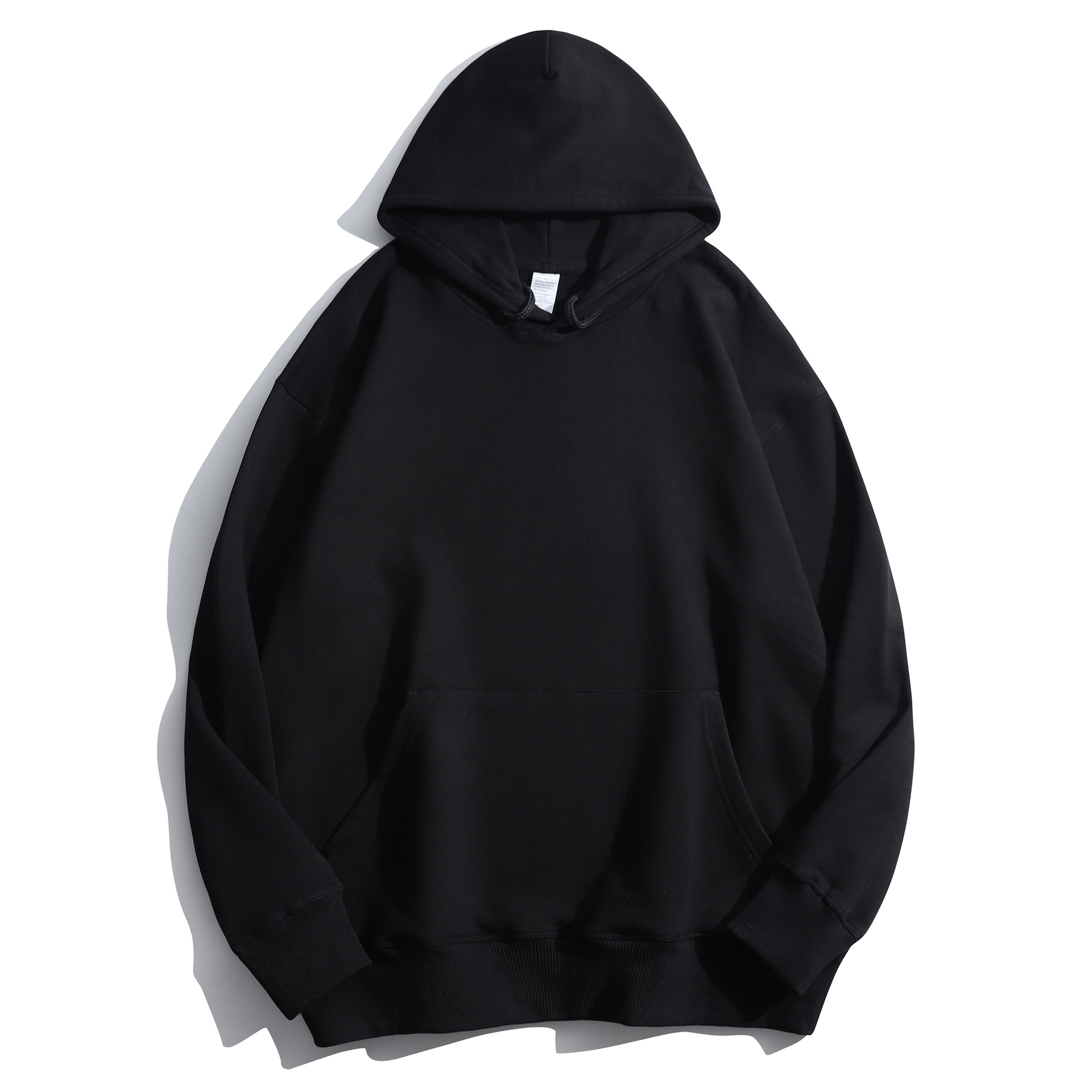 380G Heavy Weight Long Terry Thickened Parent-Child Drop Shoulder Hooded Sweater Loose Drop Shoulder Pullover Solid Color Hoodie for Men and Women