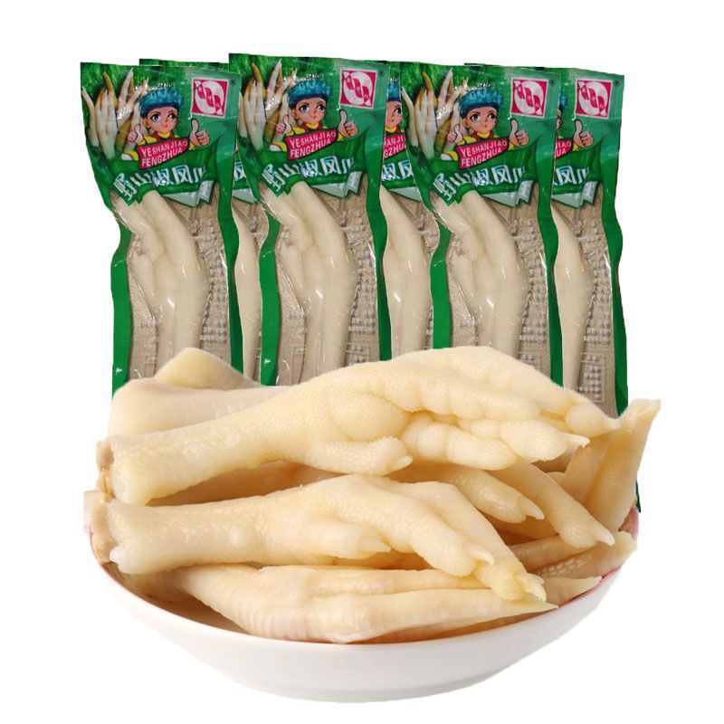 野山椒凤爪白鸡爪泡椒鸡爪小零食单个装泡椒凤爪酸辣鸡爪整箱