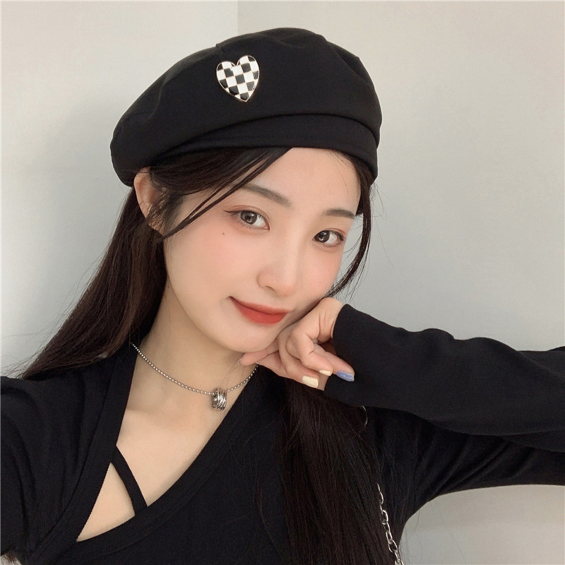 贝雷帽子 女 韩版春夏新款遮阳百搭可爱复古时尚报童八角画家帽潮