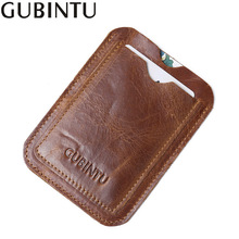 1Pc Genuine Leather Slim Wallet Credit ID Card Holder Purse