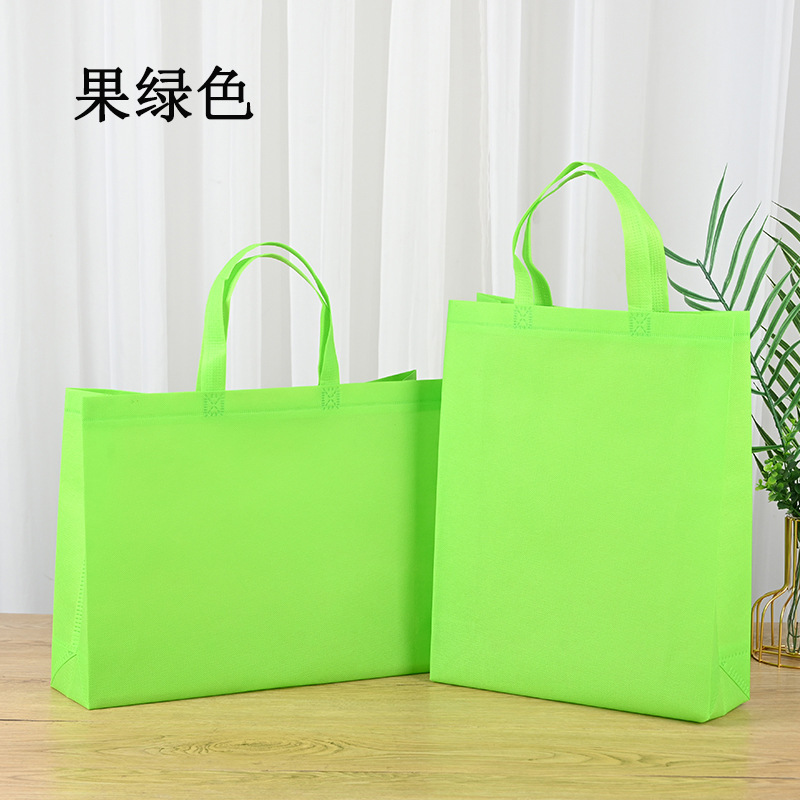 In Stock Nonwoven Fabric Bag Wholesale Film Packaging Bags Advertising Takeaway Packing Bag Portable Shopping Bag Custom Logo