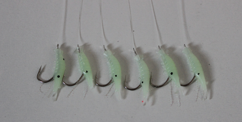 夜光仿生串钩 小虾串钩路亚饵串钩小虾海钓串钩串钩鲫鱼白条翘嘴