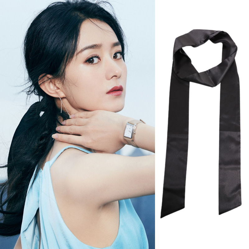 赵丽颖同款发带黑色女网红仙女森系超仙头巾发辫丝巾潮绑头发圈