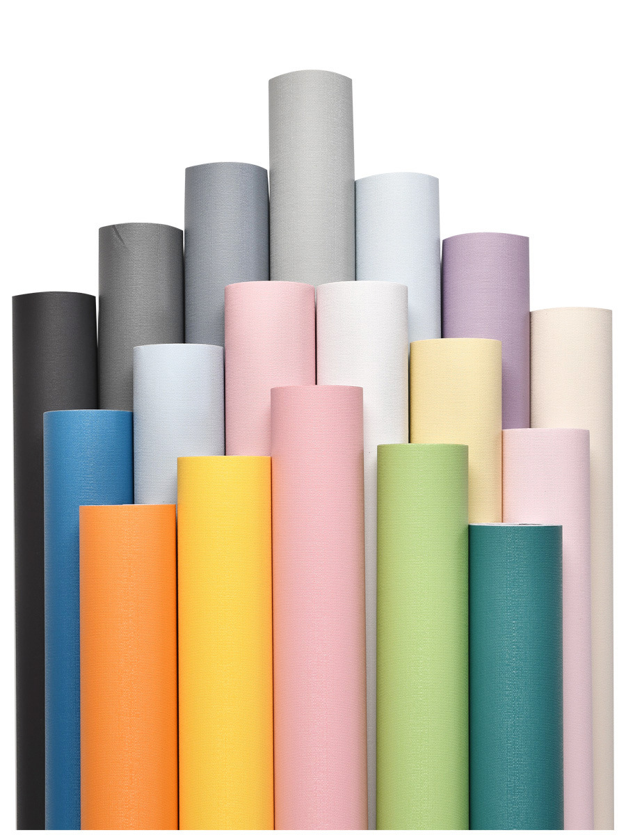 防水服装店装修自贴壁纸马卡龙出租房的宿舍墙纸 纯色自粘即时贴