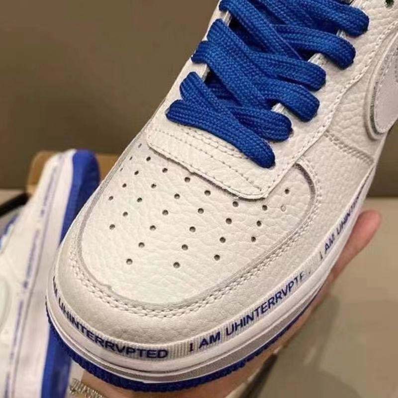 af1 白蓝涂鸦马克笔空军一号学生男女板鞋休闲运动时尚潮流鞋