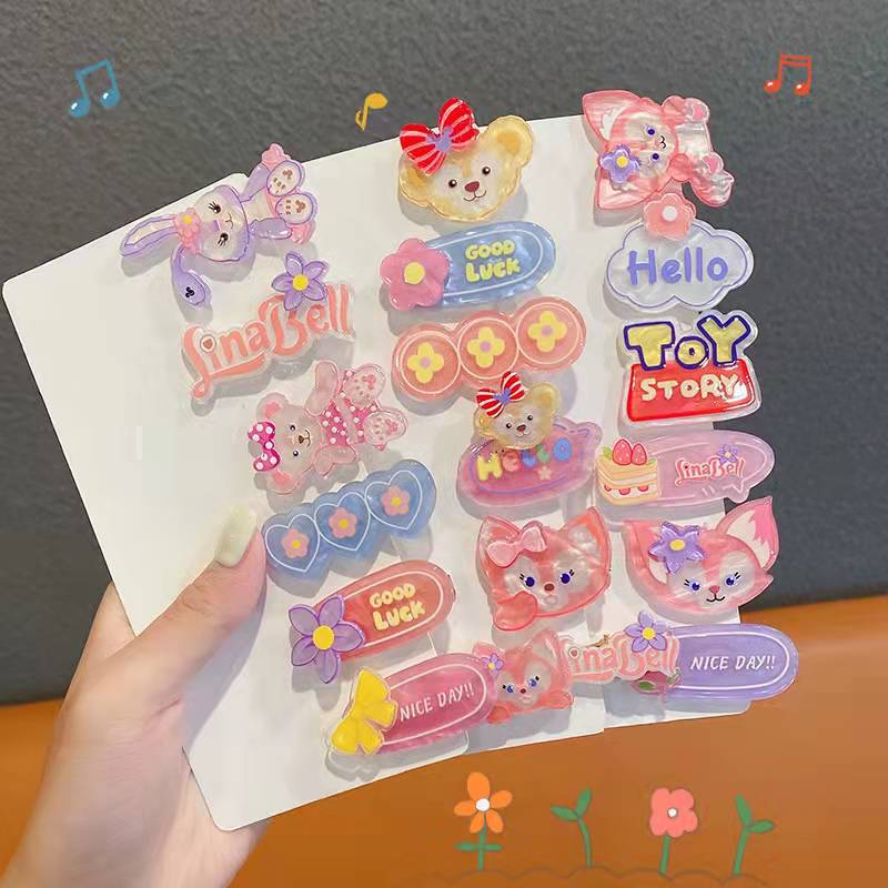 Korean Style Trending Cartoon Animal Hairpin Headdress Little Girl Hairpin Girl Cute Baby Side Clip Hair Accessories