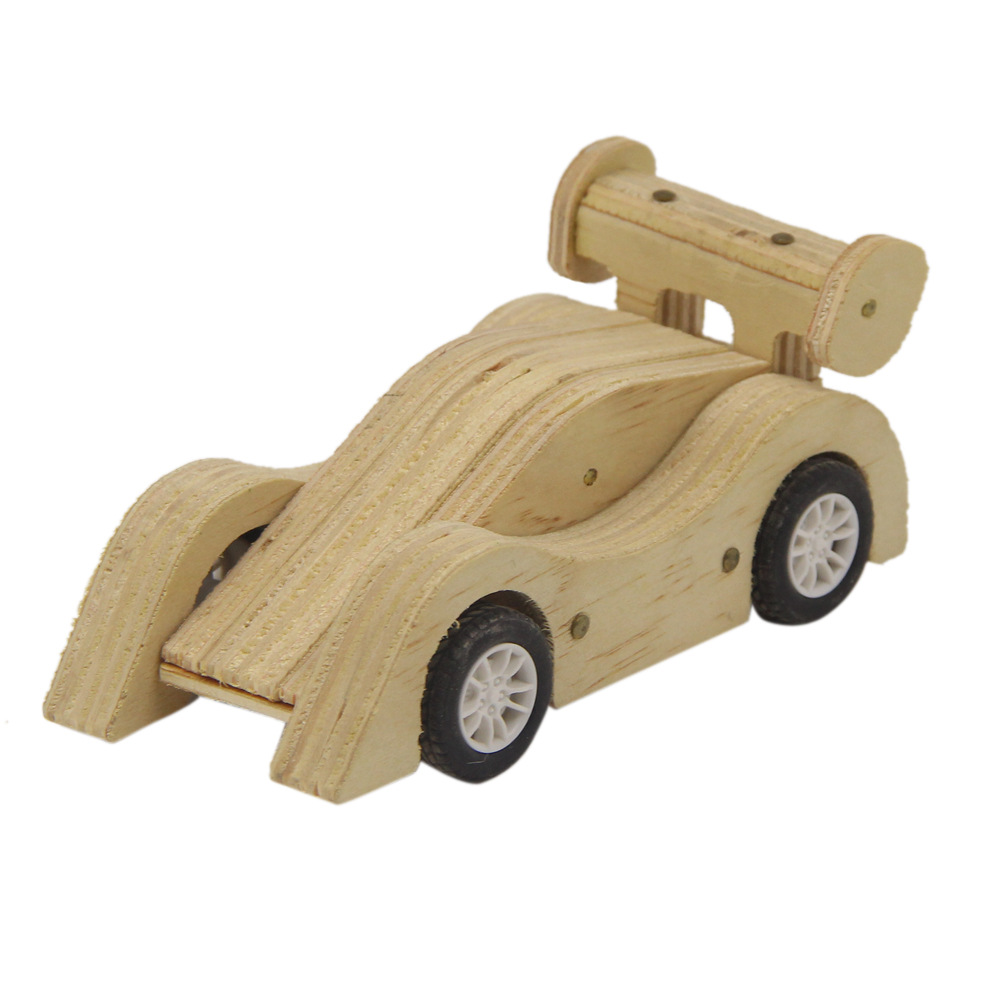 木质组装玩具车儿童木制车模型diy木质玩具小型赛车工艺品定制