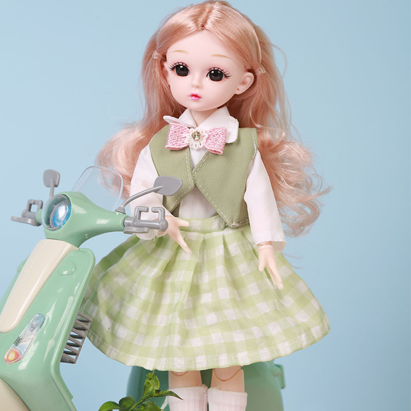 正版缪莉学院风jk音乐唱歌可脱卸30cm精品洋娃娃公主芭比娃娃批发