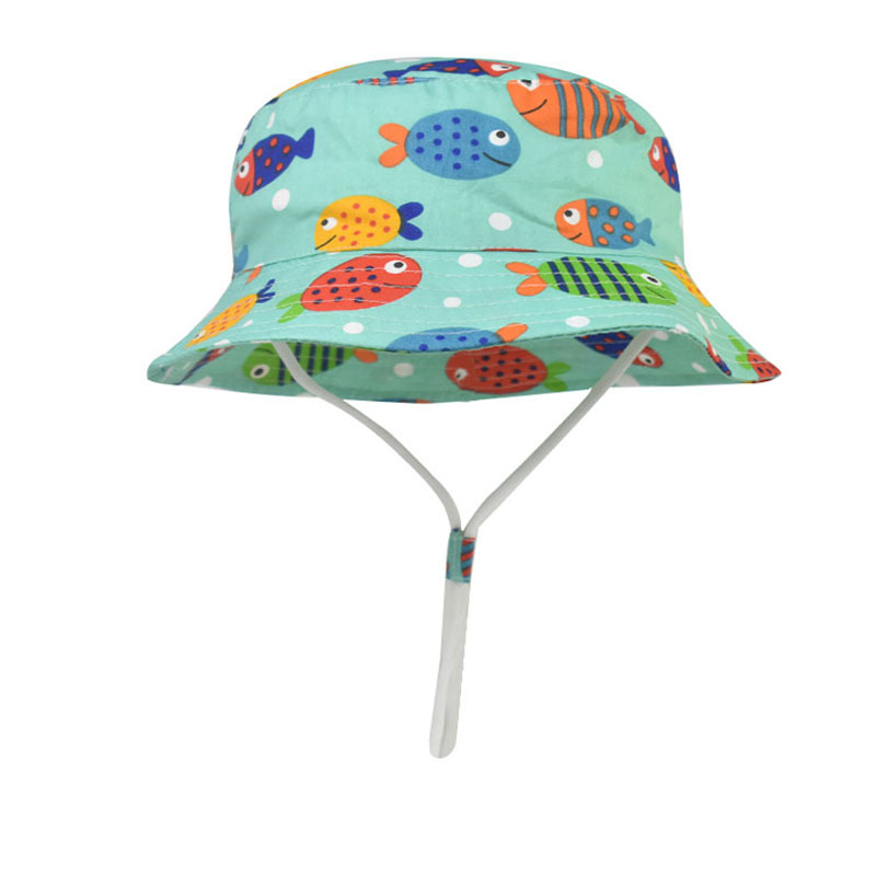 Foreign Trade Children's Sun Protection Sun Protection Neck Protection Sun Hat Breathable Big Brim Male and Female Baby Summer UV Protection UPF50