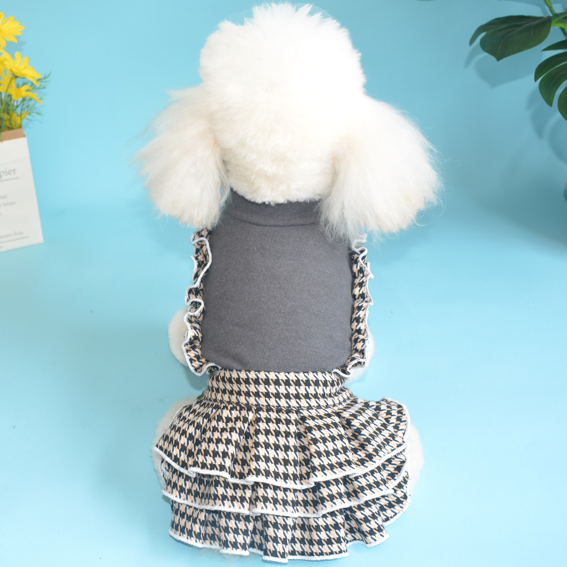 Spring and Summer New Pet Skirt Couple Clothes Teddy Schnauzer Dog Small Dog Princess Suspender Skirt Pet Clothing