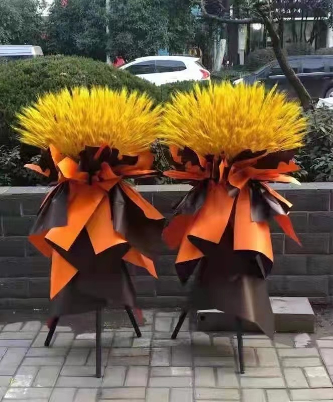 开业花篮大麦开张店铺花商场贺礼礼物麦穗大麦新店三脚架庆典活动