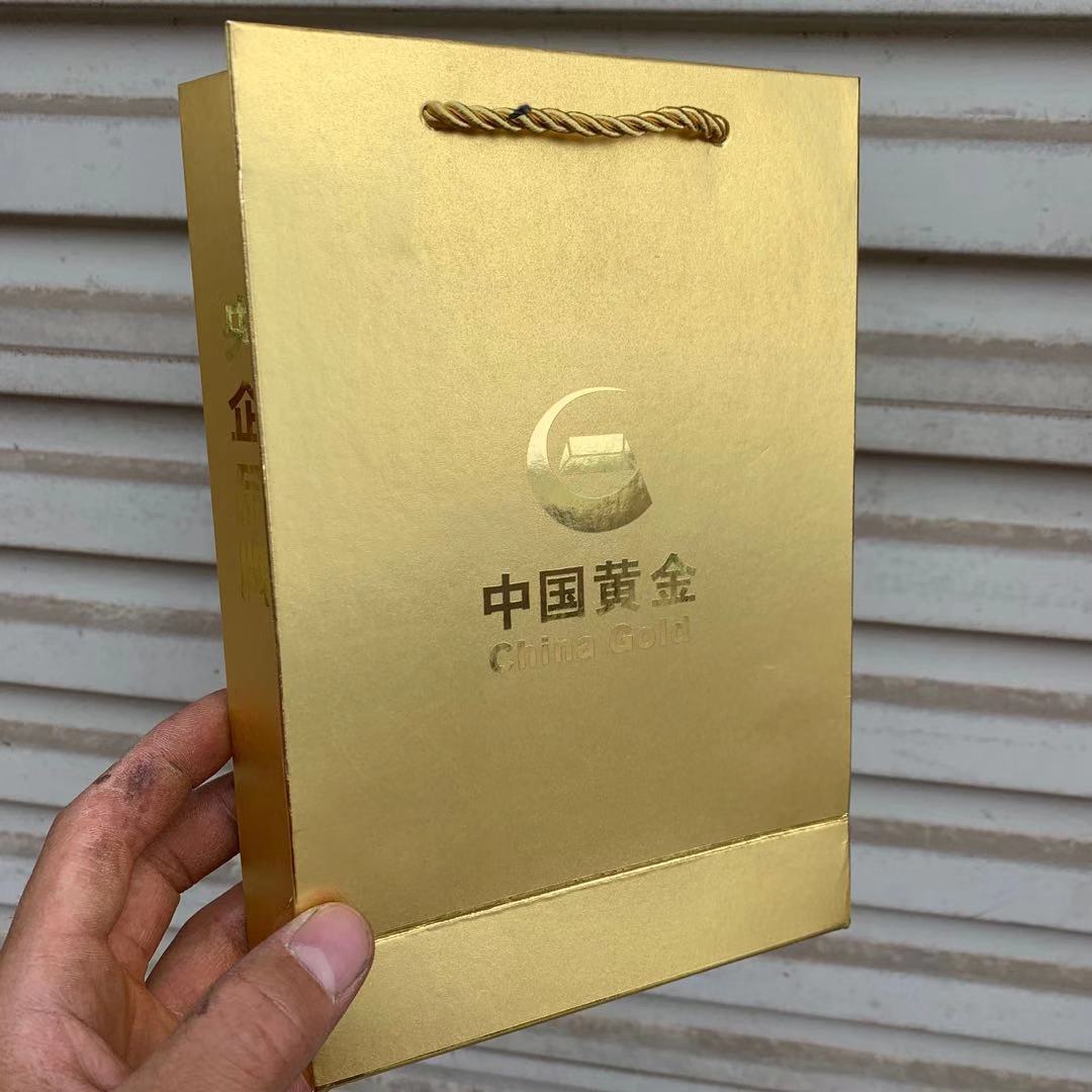 中国黄金老凤祥金卡磨砂珠宝手提袋首饰包装袋纸袋黄金饰品礼品袋