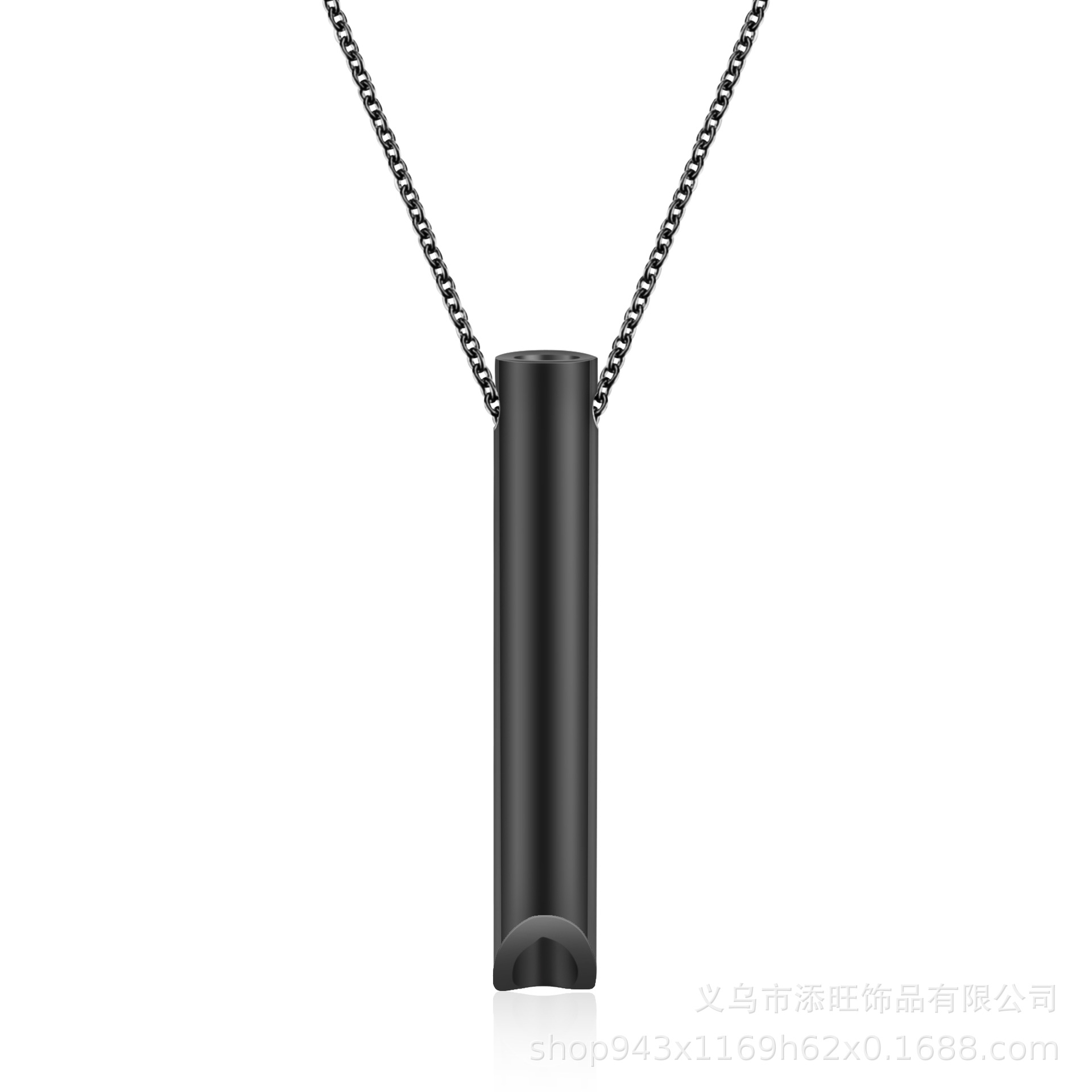 Cross-Border Personalized Three-Dimensional Shift Decompression Respirator Necklace Stainless Steel Adjustable Breathing Whistle Necklace Ornament