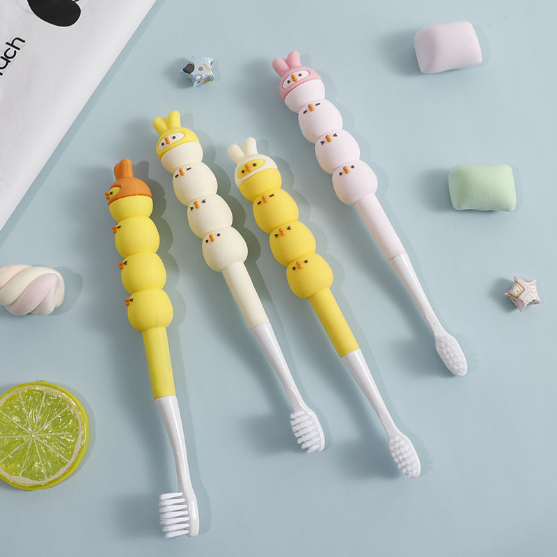 Children's Cleaning Toothbrush Cartoon Creative Soft-Bristle Toothbrush Portable Toothbrush Microfiber Fine Hair TikTok Toothbrush Manufacturer