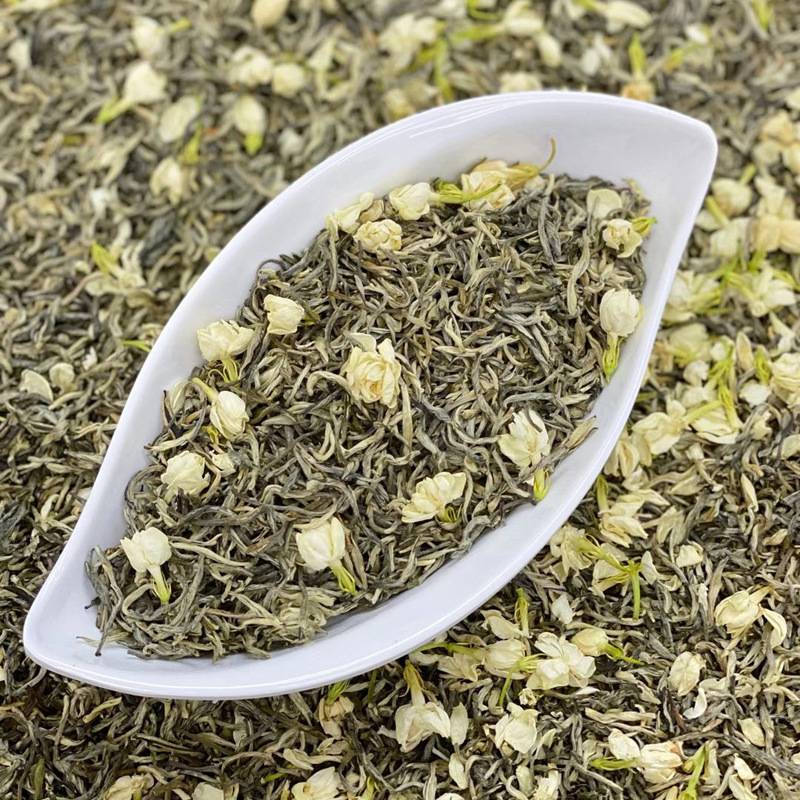 广西横县茉莉花茶叶毛尖绿茶飘雪白雪2021新茶嫩芽浓香型散装批发