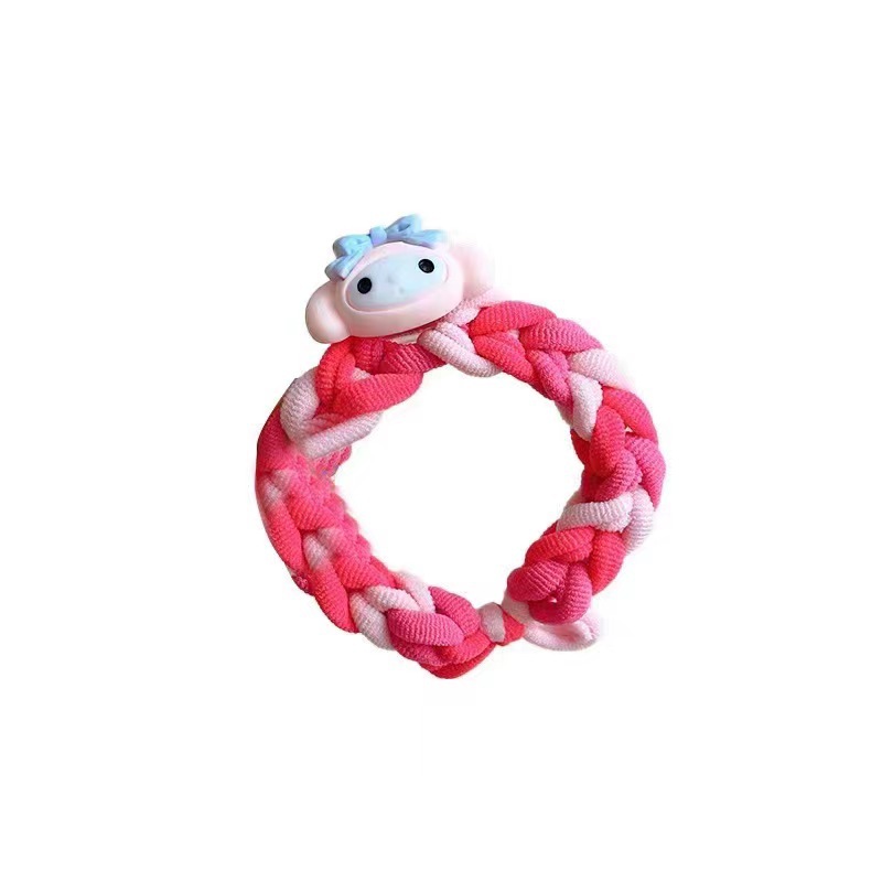 Sanrio Clow M Carrying Strap Diy Gift Hand-Woven Rubber Band Hair Rope Couple Bracelet Hair Ring