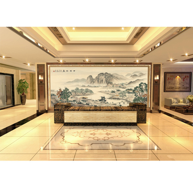 景德镇陶瓷壁画厂家 酒店大厅背景墙家用装饰墙画壁画可定制图案