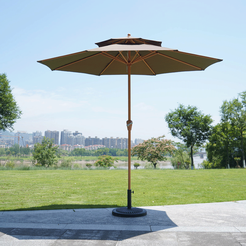 户外太阳伞大型伞景区工程园林遮阳伞折叠雨伞室外防晒岗亭庭院伞