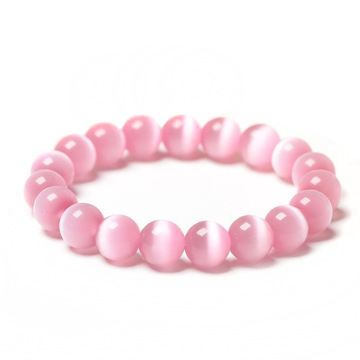 8mm10mm猫眼石月光石桃花粉手链景区精品店优质货源义乌小商品