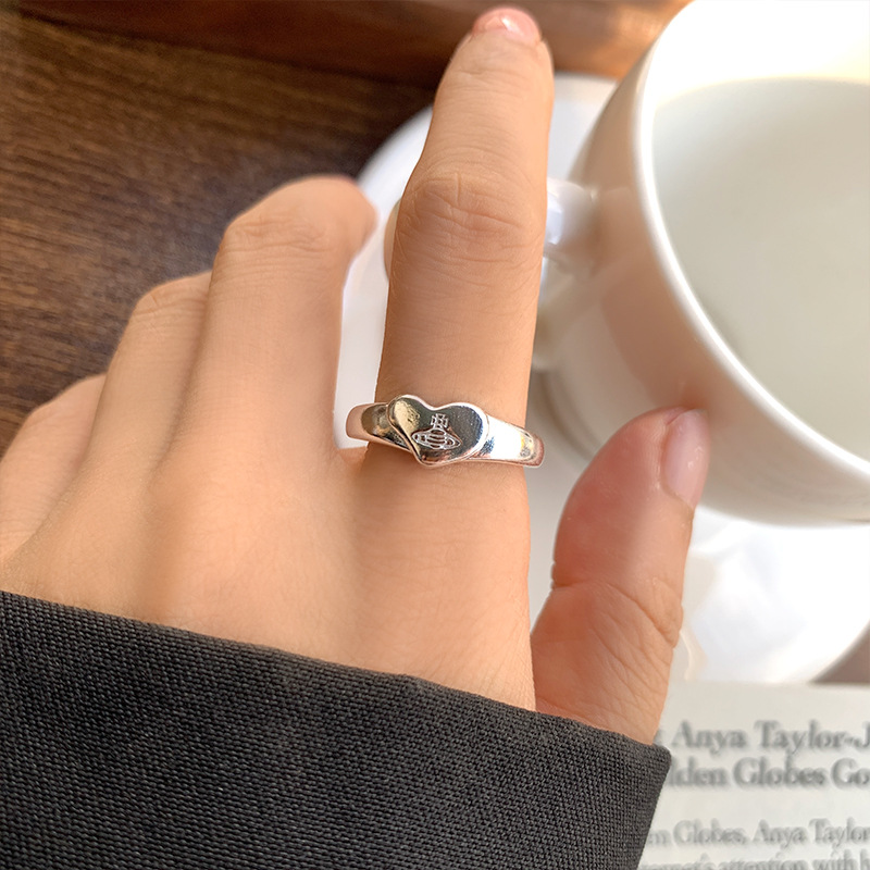 Zhiyun Planet Personalized Lovely 925 Sterling Silver Ring Female Cold Fashion Special-Interest Open Ins Ring Does Not Fade