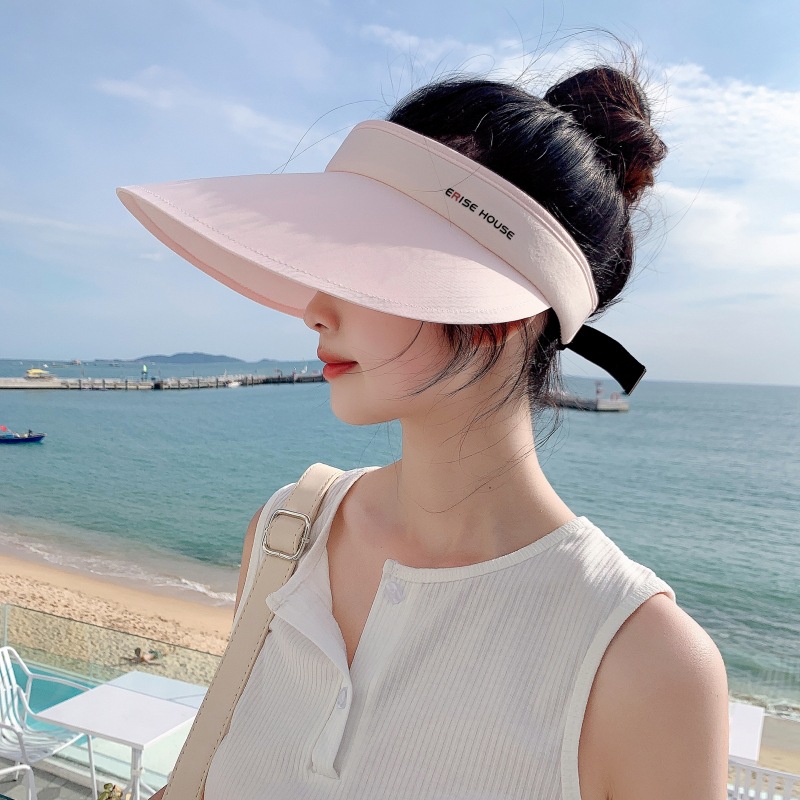 UPF50 + Summer Big Brim Cycling UV Protection Air Top Sun Protection Hat Female UV Sun Hat Sun Hat Cover Face