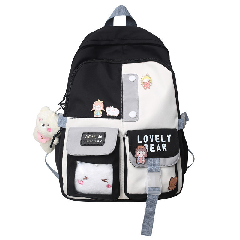 Schoolbag Female Junior High School Student Lightweight Primary School Student Fresh Cute Girl Heart Three to Grade Five, Grade Six Large Capacity Backpack