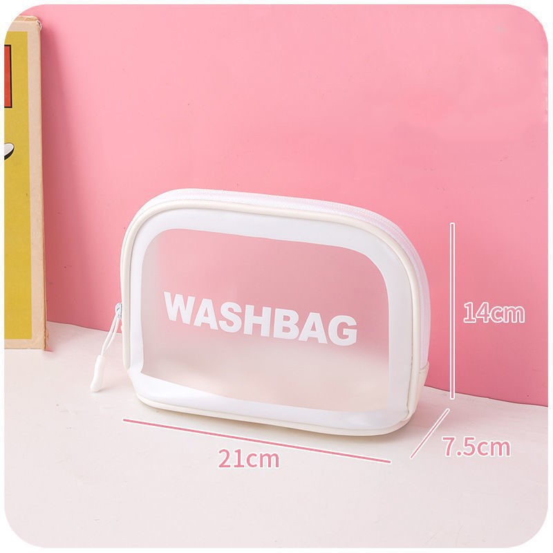 New Pvc Waterproof Wash Bag Korean Travel Large Capacity Cosmetic Bag Portable and Cute Portable Pouch