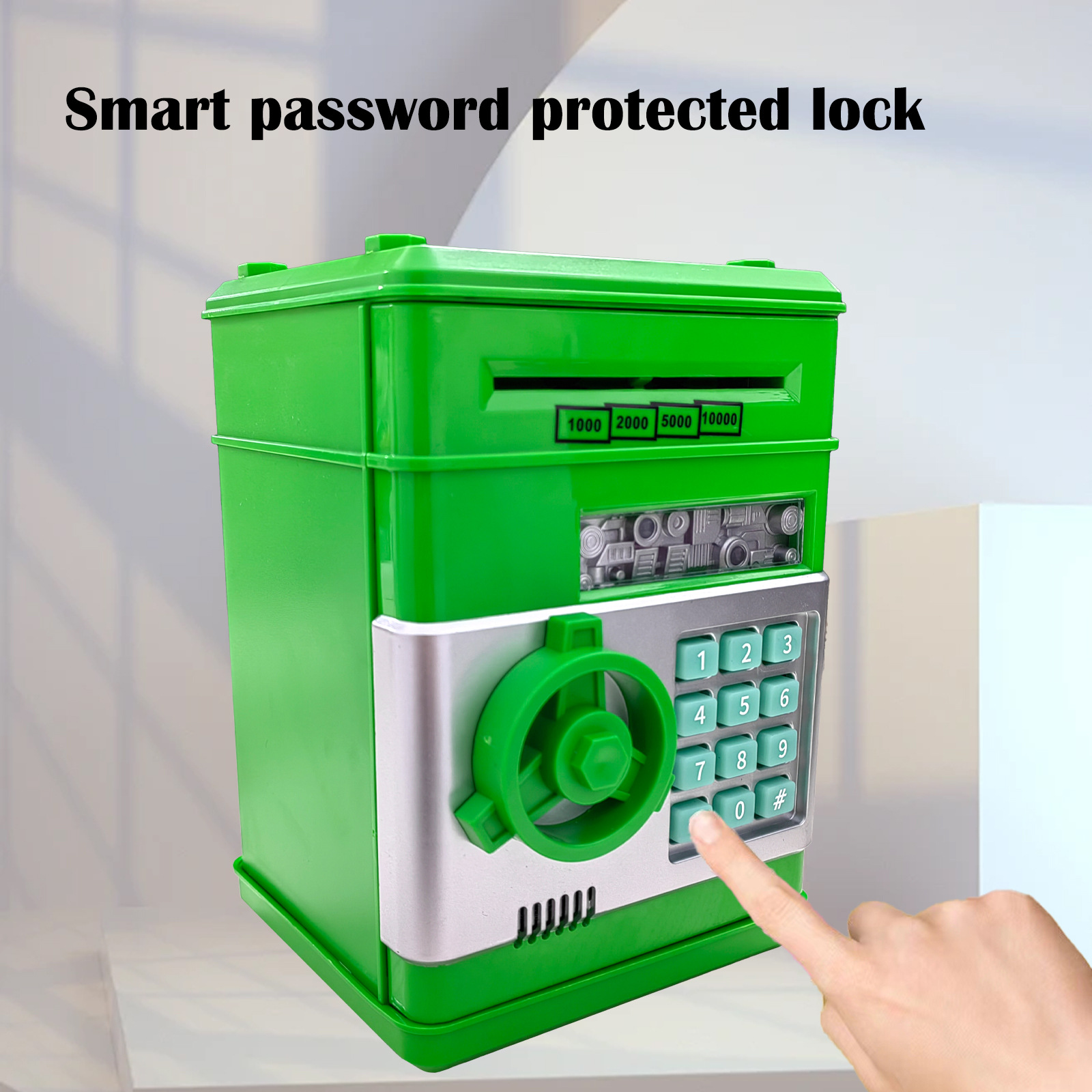 跨境 创意电动扑满音乐密码atm存钱罐仿真保险箱儿童理财教育玩具