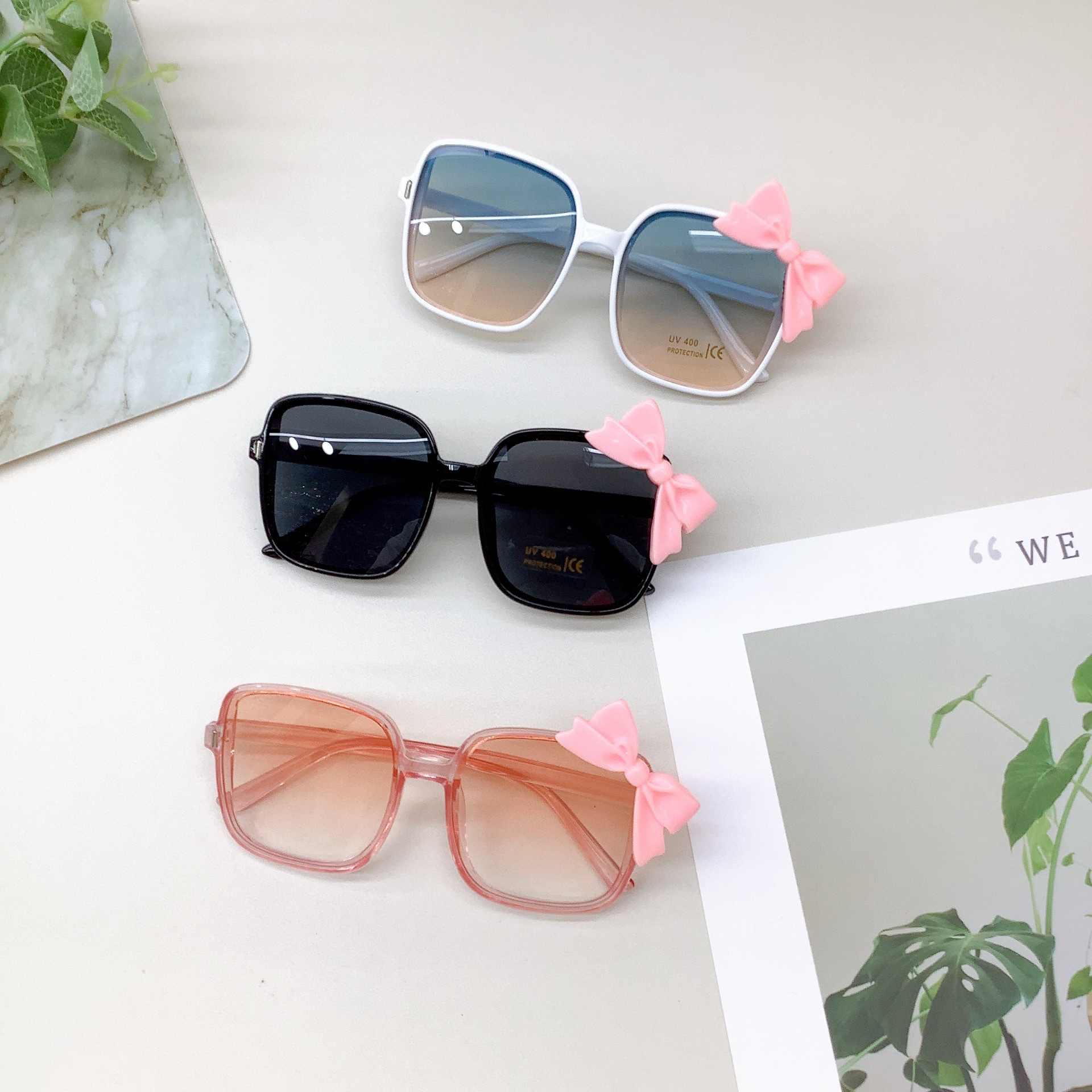 Travel Sun-Proof Kids Sunglasses New DIY Trend Fashion Baby Cross-Border Concave Shape UV-Proof Sunglasses