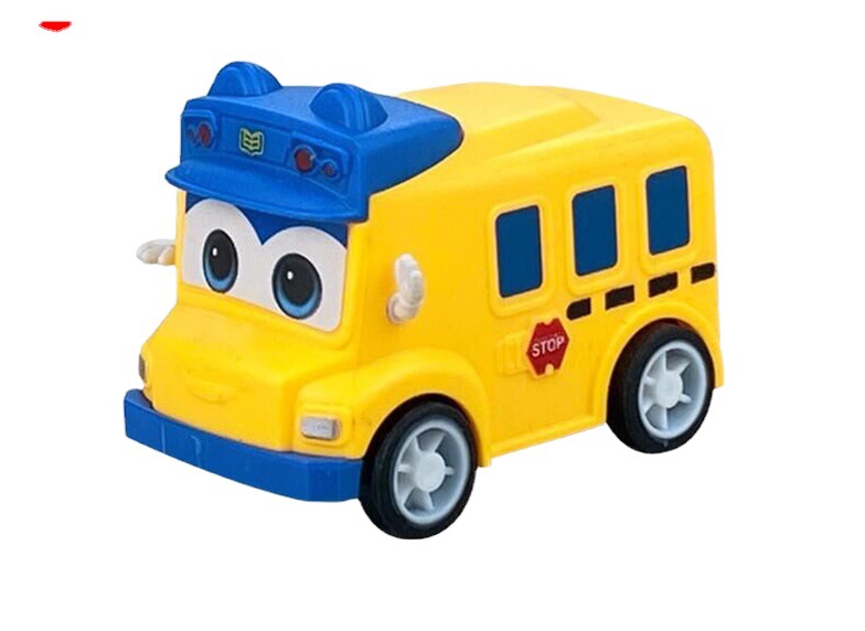 Genuine Goethe Variety School Bus Q Version Cartoon Fun Power Control Car Cake Baking Ornaments Gashapon Machine Toys